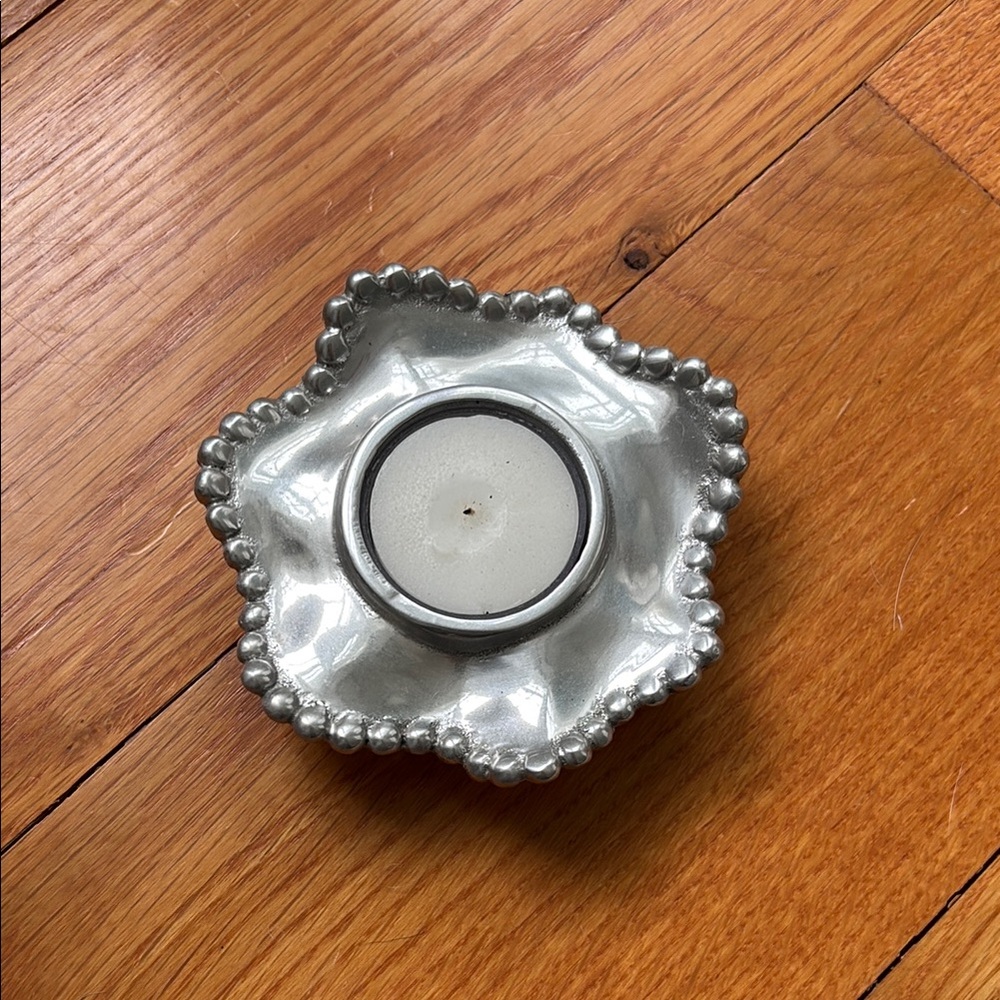 Mariposa Silver Tealight Candle Holder
